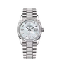 Rolex Presidential White Gold Day-Date 36MM - Diamond-Set President Bracelet Watch - Mother-of-Pearl Diamond Dial - 128349RBR-0014