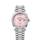 Rolex Presidential White Gold Day-Date 36MM - Diamond-Set President Bracelet Watch - Pink Opal Diamond Hour Marker Dial - 128349RBR-0017