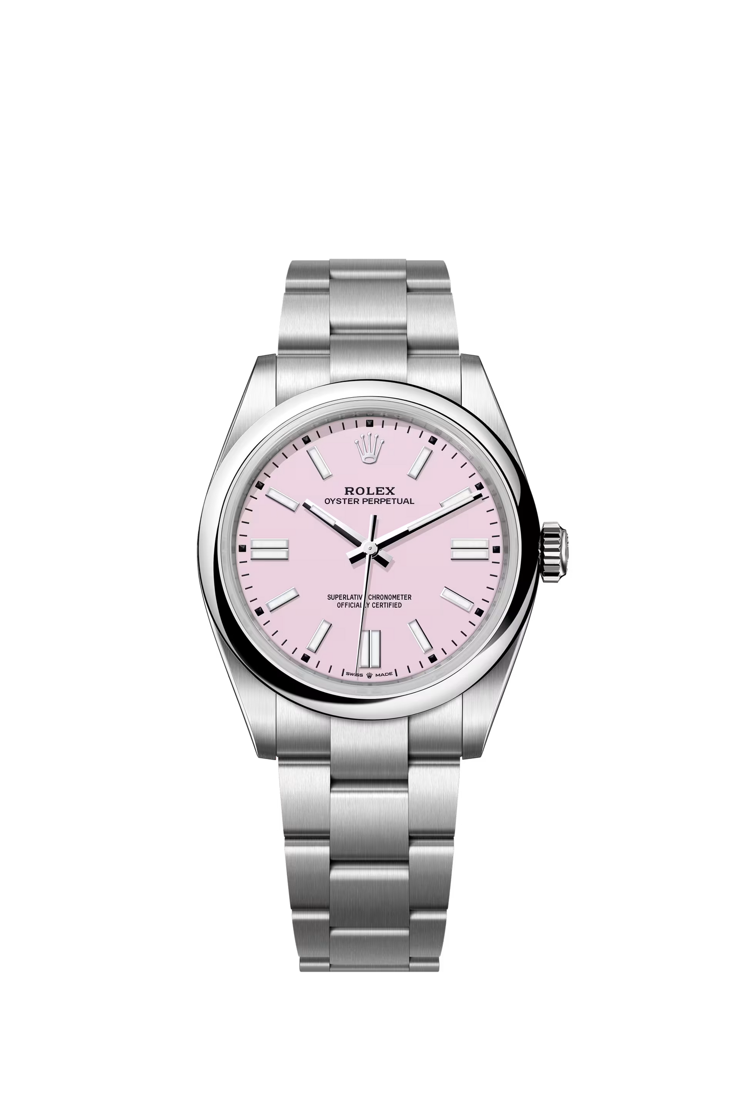 Rolex Oyster Perpetual - Stainless Steel - 41 MM - Oyster Bracelet - Candy Pink Dial - Domed Bezel - 134300-0013