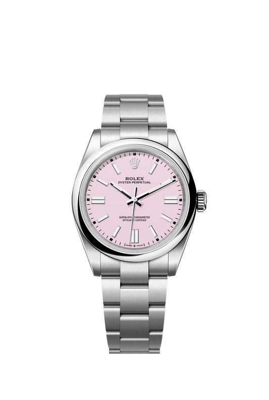 Rolex Oyster Perpetual - Stainless Steel - 41 MM - Oyster Bracelet - Candy Pink Dial - Domed Bezel - 134300-0013