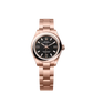 Rolex Everose Gold Oyster Perpetual Watch - 28 MM - Oyster Bracelet - Black Dial - 276205-0001