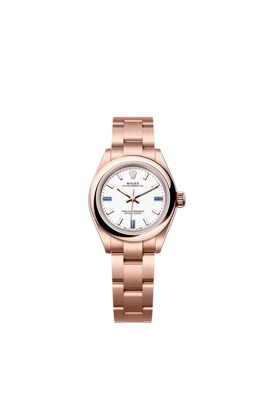 Rolex Everose Gold Oyster Perpetual Watch - 28 MM - Oyster Bracelet - White Dial - 276205-0002