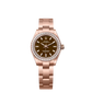 Rolex Everose Gold Oyster Perpetual Watch - 28 MM - Oyster Bracelet - Brown Diamond-Set Dial - Diamond Bezel - 276245RBR-0002