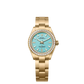 Rolex Oyster Perpetual - Yellow Gold - 28 MM - Oyster Bracelet - Turquoise Dial - 276248RBR-0001