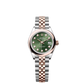 Rolex Lady-Datejust - 28 MM - Oystersteel and Rose Gold - Jubilee Bracelet - Smooth Bezel - Green Diamond Dial - 279161-0007