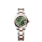 Rolex Lady-Datejust - 28 MM - Oystersteel and Rose Gold - Oyster Bracelet - Smooth Bezel - Green Diamond Dial - 279161-0008