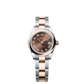 Rolex Lady-Datejust - 28 MM - Oystersteel and Rose Gold - Oyster Bracelet - Smooth Bezel - Chocolate Roman Dial - 279161-0010