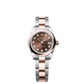 Rolex Lady-Datejust - 28 MM - Oystersteel and Rose Gold - Oyster Bracelet - Smooth Bezel - Chocolate Diamond Dial - 279161-0012