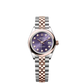 Rolex Lady-Datejust - 28 MM - Oystersteel and Rose Gold - Jubilee Bracelet - Smooth Bezel - Purple Diamond Dial - 279161-0015