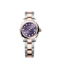 Rolex Lady-Datejust - 28 MM - Oystersteel and Rose Gold - Oyster Bracelet - Smooth Bezel - Purple Diamond Dial - 279161-0016
