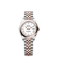 Rolex Lady-Datejust - 28 MM - Oystersteel and Rose Gold - Jubilee Bracelet - Smooth Bezel - White Roman Dial - 279161-0021