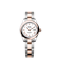 Rolex Lady-Datejust - 28 MM - Oystersteel and Rose Gold - Oyster Bracelet - Smooth Bezel - White Roman Dial - 279161-0022