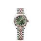 Rolex Lady-Datejust - 28 MM - Oystersteel and Rose Gold - Jubilee Bracelet - Fluted Bezel - Green Diamond Dial - 279171-0007