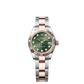 Rolex Lady-Datejust - 28 MM - Oystersteel and Rose Gold - Oyster Bracelet - Fluted Bezel - Green Diamond Dial - 279171-0008