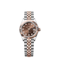 Rolex Lady-Datejust - 28 MM - Oystersteel and Rose Gold - Jubilee Bracelet - Fluted Bezel - Chocolate Diamond Dial - 279171-0011