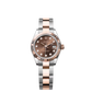 Rolex Lady-Datejust - 28 MM - Oystersteel and Rose Gold - Oyster Bracelet - Fluted Bezel - Chocolate Diamond Dial - 279171-0012