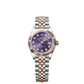 Rolex Lady-Datejust - 28 MM - Oystersteel and Rose Gold - Jubilee Bracelet - Fluted Bezel - Purple Diamond Dial - 279171-0015