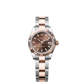 Rolex Lady-Datejust - 28 MM - Oystersteel and Rose Gold - Oyster Bracelet - Fluted Bezel - Chocolate Index Dial - 279171-0018