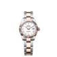 Rolex Lady-Datejust - 28 MM - Oystersteel and Rose Gold - Oyster Bracelet - Fluted Bezel - White Roman Dial - 279171-0022