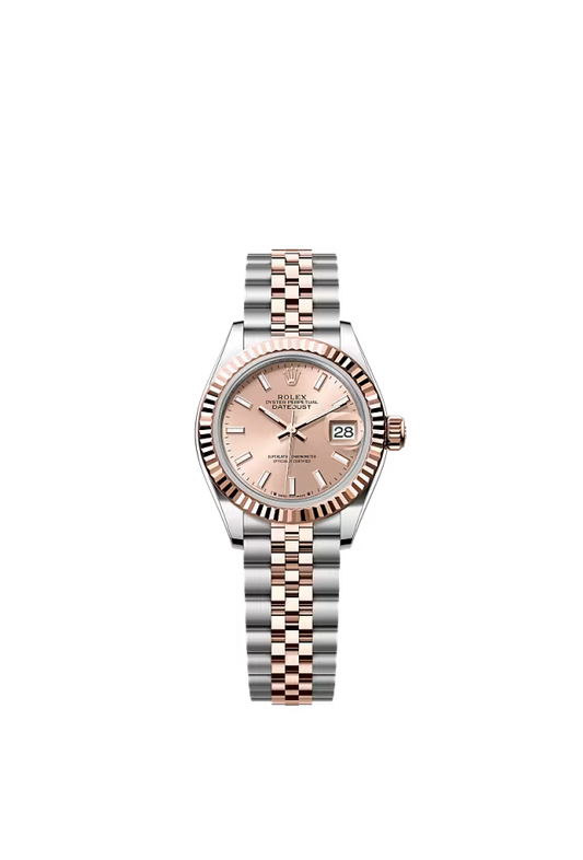 Rolex Lady-Datejust - 28 MM - Oystersteel and Rose Gold - Jubilee Bracelet - Fluted Bezel - Rose Index Dial - 279171-0023