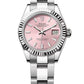 Rolex - Lady-Datejust - 28 MM - Oystersteel and White Gold - Pink Index Dial - Fluted Bezel - Oyster Bracelet - 279174-0002