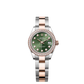Rolex Lady-Datejust - 28 MM - Oystersteel and Rose Gold - Oyster Bracelet - Diamond Bezel - Green Diamond Dial - 279381RBR-0008