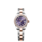 Rolex Lady-Datejust - 28 MM - Oystersteel and Rose Gold - Oyster Bracelet - Diamond Bezel - Purple Diamond Dial - 279381RBR-0016