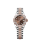 Rolex Lady-Datejust - 28 MM - Oystersteel and Rose Gold - Jubilee Bracelet - Diamond Bezel - Chocolate Index Dial - 279381RBR-0017