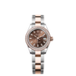 Rolex Lady-Datejust - 28 MM - Oystersteel and Rose Gold - Oyster Bracelet - Diamond Bezel - Chocolate Index Dial - 279381RBR-0018