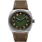 Panerai Radiomir Stainless Steel 45 MM - Dark Brown Alligator Strap - Green Dial - PAM01349