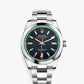 Rolex Stainless Steel Milgauss Watch - 40 MM - Oyster Bracelet - Black Dial - 116400GV bko