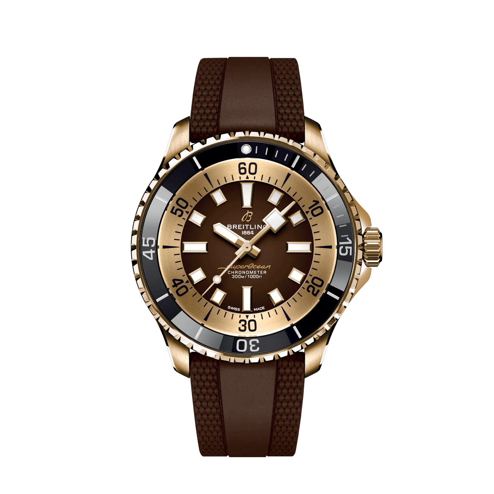 Breitling Superocean Broze 44 MM - Brown Rubber Strap - Brown Dial - N17376201Q1S1