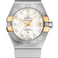 Omega Constellation Yellow Gold and Stainless Steel 27 MM - Stainless Steel Bracelet - White Mother-Of-Pearl Diamond Dial - 123.20.27.20.55.005