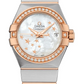 Omega Constellation Stainless Steel and Rose Gold 27 MM - Stainless Steel and Rose Gold Bracelet - Diamond Bezel - Mother-Of-Pearl Dial - 123.25.27.20.05.002