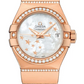 Omega Constellation Rose Gold 27 MM - Rose Gold Diamond Bracelet - Diamond Bezel - Mother-Of-Pearl Diamond Dial - 123.55.27.20.05.004