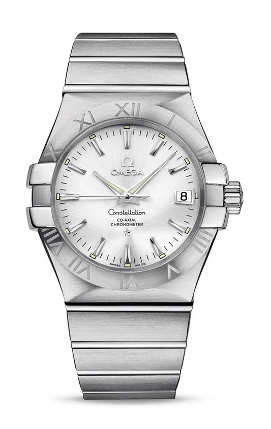 Omega Constellation Stainless Steel 35 MM - Stainless Steel Bracelet - Silver Dial - 123.10.35.20.02.001