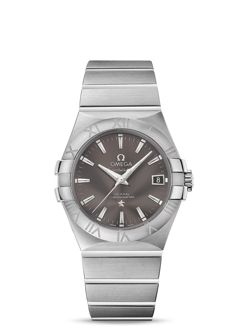 Omega Constellation Stainless Steel 35 MM - Stainless Steel Bracelet - Grey Dial - 123.10.35.20.06.001