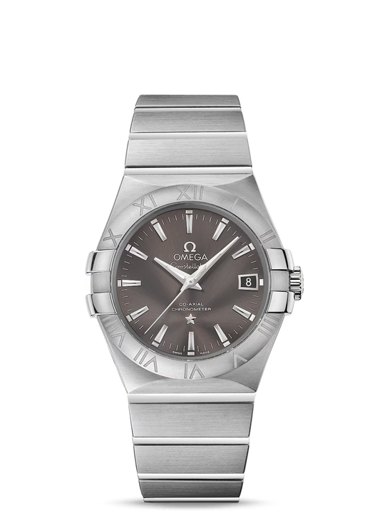 Omega Constellation Stainless Steel 35 MM - Stainless Steel Bracelet - Grey Dial - 123.10.35.20.06.001