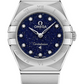 Omega Constellation Stainless Steel 25 MM - Stainless Steel Bracelet - Blue Diamond Dial - 131.10.25.60.53.001