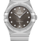 Omega Constellation Stainless Steel 25 MM - Stainless Steel Bracelet - Grey Diamond Dial - 131.10.25.60.56.001