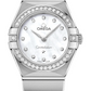 Omega Constellation Stainless Steel 25 MM - Stainless Steel Bracelet - Diamond Bezel - Mother-Of-Pearl Diamond Dial - 131.15.25.60.55.001