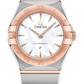 Omega Constellation Stainless Steel and Rose Gold 25 MM - Stainless Steel and Rose Gold Bracelet - White Mother-Of-Pearl Dial - 131.20.25.60.05.001