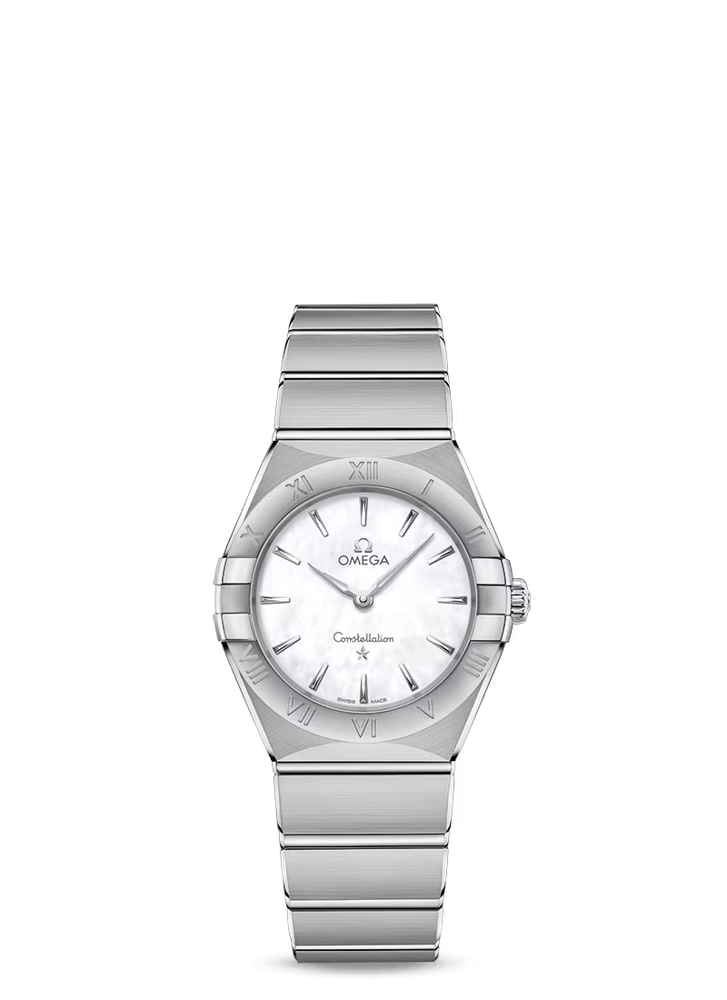 Omega Constellation Stainless Steel 28 MM - Stainless Steel Bracelet - White Mother-Of-Pearl Dial - 131.10.28.60.05.001