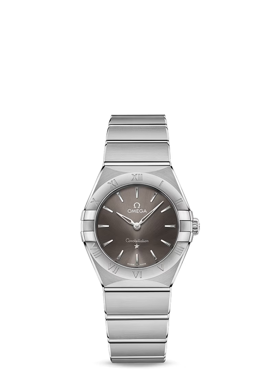 Omega Constellation Stainless Steel 28 MM - Stainless Steel Bracelet - Brown Dial - 131.10.28.60.06.001