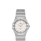 Omega Constellation Stainless Steel 28 MM - Stainless Steel Bracelet - White Silvery Diamond Dial - 131.10.28.60.52.001