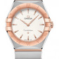 Omega Constellation Stainless Steel and Rose Gold 28 MM - Stainless Steel and Rose Gold Bracelet - White Dial - 131.20.28.60.02.001