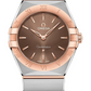 Omega Constellation Stainless Steel and Rose Gold 28 MM - Stainless Steel and Rose Gold Bracelet - Brown Dial - 131.20.28.60.13.001