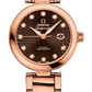 Omega De Ville Rose Gold 34 MM - Rose Gold Bracelet - Brown Diamond Dial - 425.60.34.20.63.001