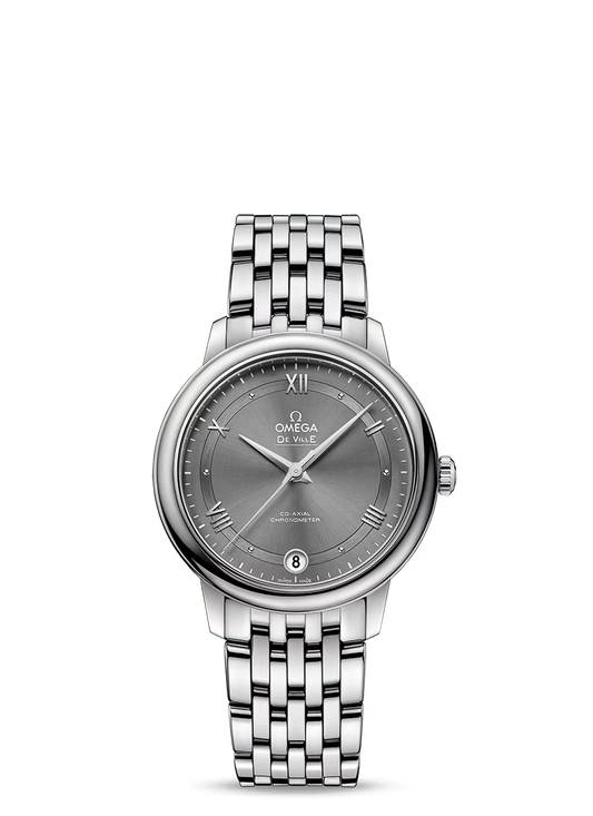 Omega De Ville Stainless Steel 32.7 MM - Stainless Steel Bracelet - Grey Dial - 424.10.33.20.06.001  nyc watcher nyc watches