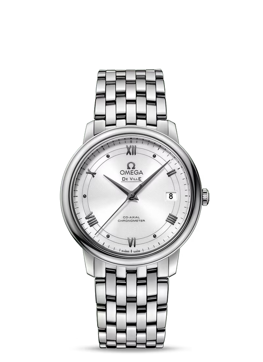 Omega De Ville Stainless Steel 36.8 MM - Stainless Steel Bracelet - White Dial - 424.10.37.20.04.001  nyc watcher nyc watches